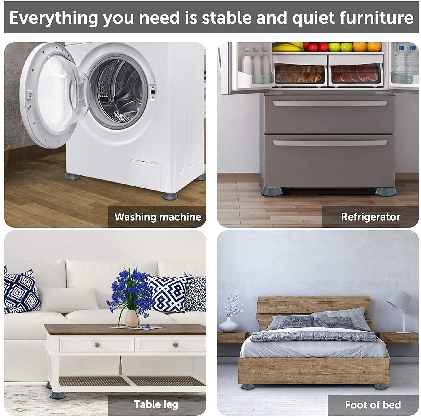 Anti-vibration Pads For Washing Machine - 4 Pcs